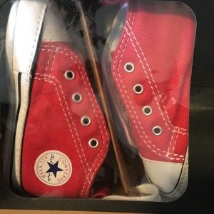 Red Converse Crib Shoes